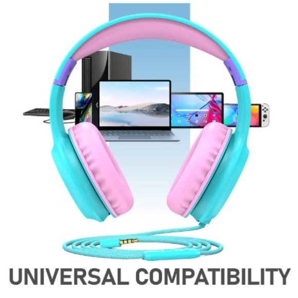 Kids Headphones - Wired - Stereo - Safe Volume Limit/Control - Microphone - Picture 6 of 12